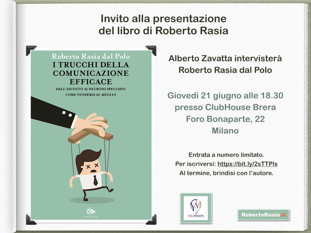 Presentazione del libro di Roberto Rasia "I trucchi della comunicazione efficace - Roberto Rasia